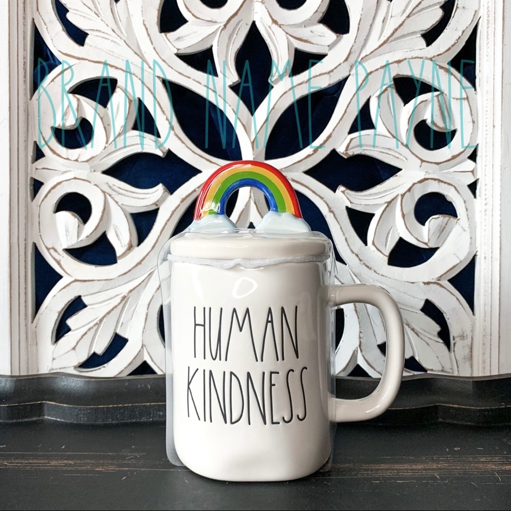 Rae Dunn Human Kindness Mug with Topper
